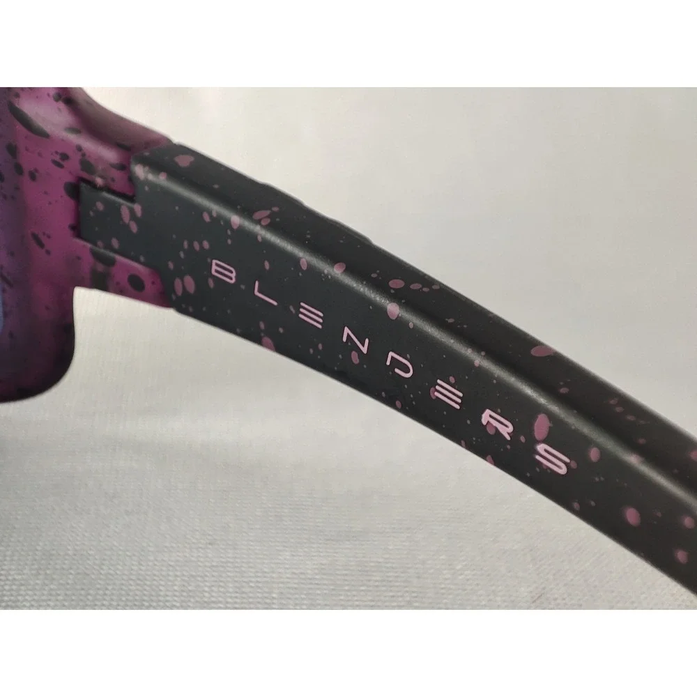 Blenders Eyewear Stormation Polarized Shield Sunglasses Purple‎ Splatter Mirror